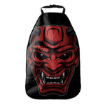 Red Japanese Demon Mask Print Car Seat Organizers