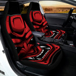 Red Japanese Demon Mask Print Universal Fit Car Seat Covers