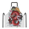 Red Japanese Dragon Tattoo Print Apron