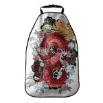 Red Japanese Dragon Tattoo Print Car Seat Organizers