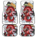 Red Japanese Dragon Tattoo Print Front and Back Car Floor Mats