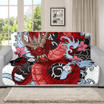 Red Japanese Dragon Tattoo Print Futon Protector