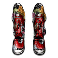 Red Japanese Dragon Tattoo Print Muay Thai Shin Guards