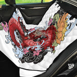 Red Japanese Dragon Tattoo Print Pet Car Back Seat Cover