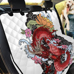 Red Japanese Dragon Tattoo Print Pet Car Back Seat Cover