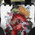 Red Japanese Dragon Tattoo Print Pet Car Back Seat Cover