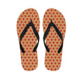 Red Japanese Flower Pattern Print Flip Flops