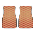 Red Japanese Flower Pattern Print Front Car Floor Mats