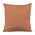 Red Japanese Flower Pattern Print Pillow Cover