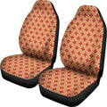 Red Japanese Flower Pattern Print Universal Fit Car Seat Covers