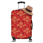 Red Japanese Pattern Print Luggage Cover