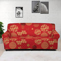 Red Japanese Pattern Print Sofa Cover
