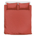 Red Japanese Wave Pattern Print Duvet Cover Bedding Set
