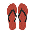 Red Japanese Wave Pattern Print Flip Flops