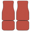 Red Japanese Wave Pattern Print Front and Back Car Floor Mats
