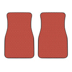 Red Japanese Wave Pattern Print Front Car Floor Mats