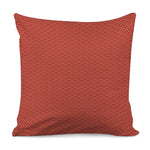 Red Japanese Wave Pattern Print Pillow Cover