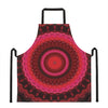 Red Kaleidoscope Print Apron