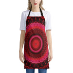 Red Kaleidoscope Print Apron