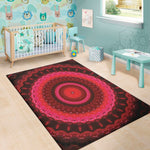 Red Kaleidoscope Print Area Rug