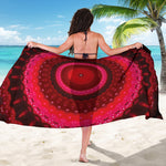 Red Kaleidoscope Print Beach Sarong Wrap