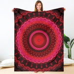 Red Kaleidoscope Print Blanket