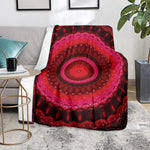 Red Kaleidoscope Print Blanket