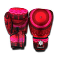 Red Kaleidoscope Print Boxing Gloves