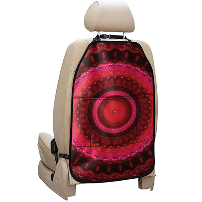 Red Kaleidoscope Print Car Seat Organizers