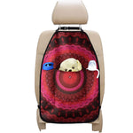 Red Kaleidoscope Print Car Seat Organizers