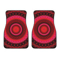 Red Kaleidoscope Print Front Car Floor Mats