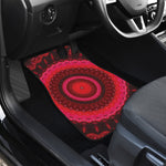 Red Kaleidoscope Print Front Car Floor Mats
