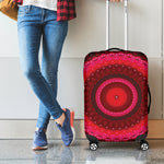 Red Kaleidoscope Print Luggage Cover