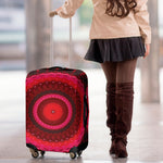 Red Kaleidoscope Print Luggage Cover