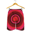 Red Kaleidoscope Print Men's Shorts