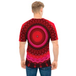 Red Kaleidoscope Print Men's T-Shirt