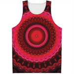 Red Kaleidoscope Print Men's Tank Top
