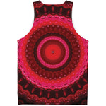 Red Kaleidoscope Print Men's Tank Top