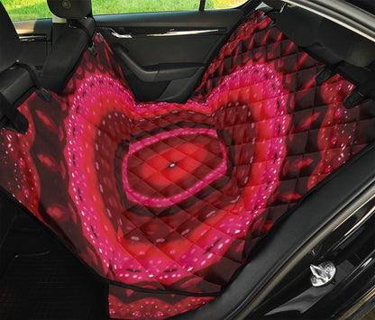 Red Kaleidoscope Print Pet Car Back Seat Cover