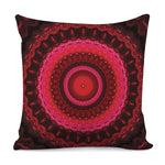 Red Kaleidoscope Print Pillow Cover