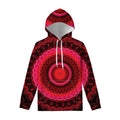 Red Kaleidoscope Print Pullover Hoodie