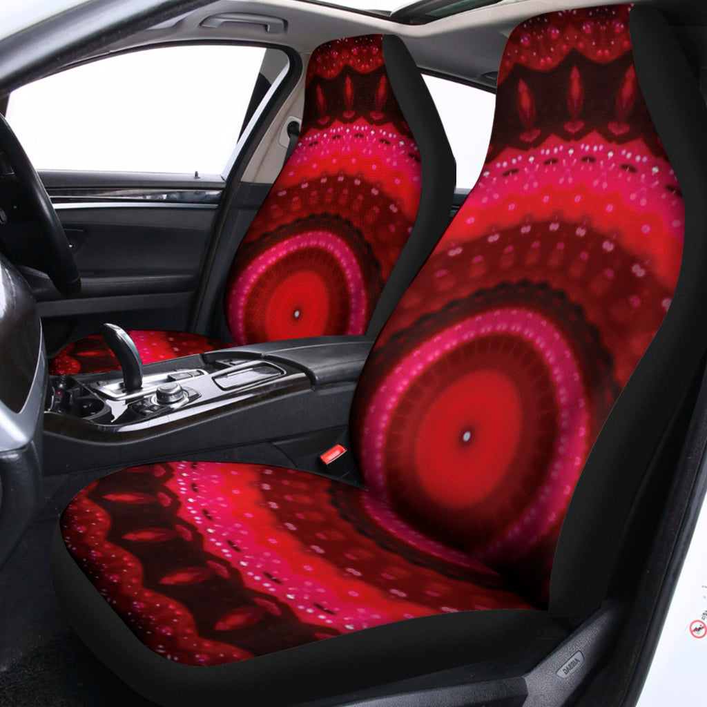 Red Kaleidoscope Print Universal Fit Car Seat Covers