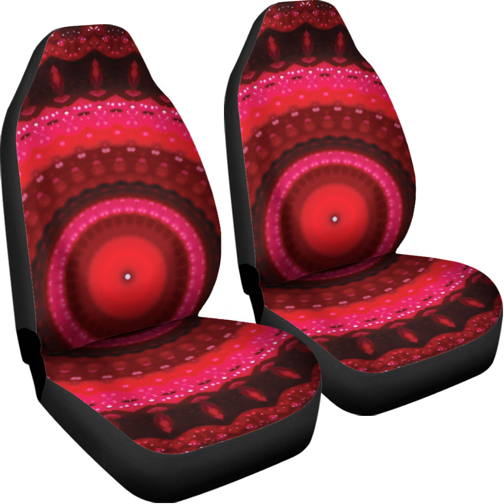 Red Kaleidoscope Print Universal Fit Car Seat Covers