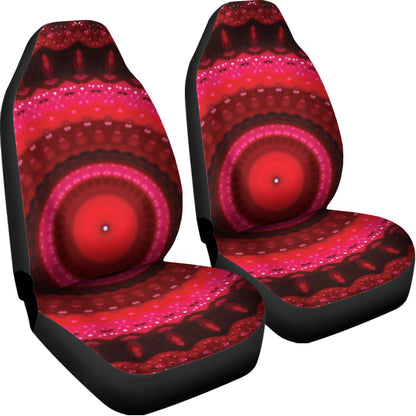 Red Kaleidoscope Print Universal Fit Car Seat Covers