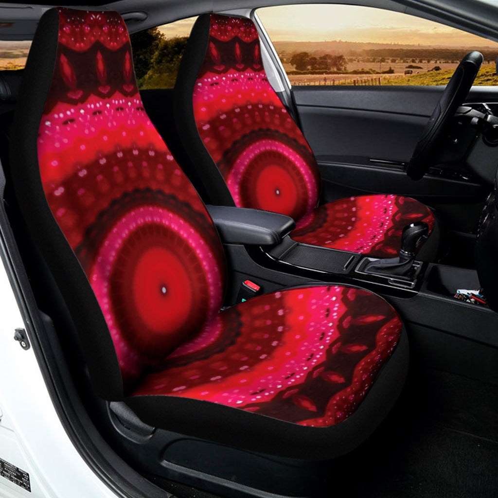 Red Kaleidoscope Print Universal Fit Car Seat Covers