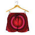 Red Kaleidoscope Print Women's Shorts