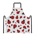 Red Ladybug Pattern Print Apron