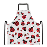 Red Ladybug Pattern Print Apron