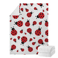 Red Ladybug Pattern Print Blanket