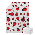 Red Ladybug Pattern Print Blanket